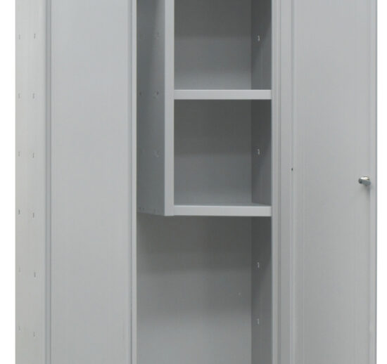 ARMOIRES BALAIS SANS PIEDS AVEC 3 ETAGERES INTERMEDIAIRES FIXES A DROITE