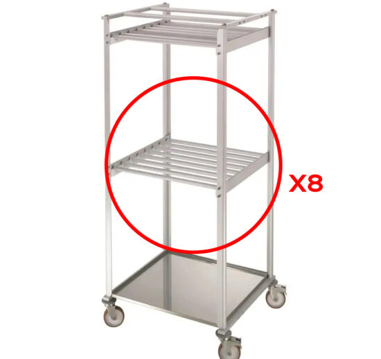 BARRE D'ACCROCHE CHARCUTERIE SUPPLEMENTAIRE EN ALUMINIUM POUR CHARIOT DE SECHAGE REF CHSNA8477
