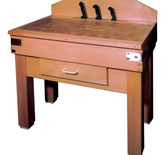 BILLOT BOIS MONTE COMPLET SUR PIETEMENT DESSUS REVERSIBLE 600 X 600 X 100 MM AVEC