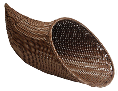 LICORNE POLYPROPYLENE IMITATION OSIER MARRON DIM. 810X410X400