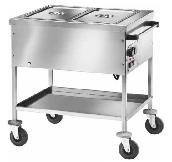 CHARIOT BAIN-MARIE 2 CUVES GN1/1-150 TEMPERATURE DIFFERENCIEE