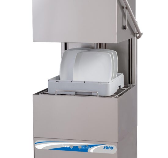 LAVE-VAISSELLE A CAPOT COMMANDES ELECTRONIQUES 500X500, AVEC POMPE DE VIDANGE, RINCAGE, DETERGENT