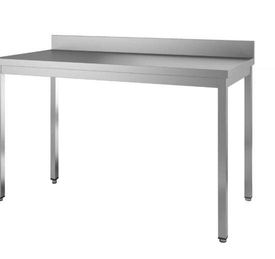 TABLE INOX DEMONTABLE CENTRALE, PIEDS CARRES
