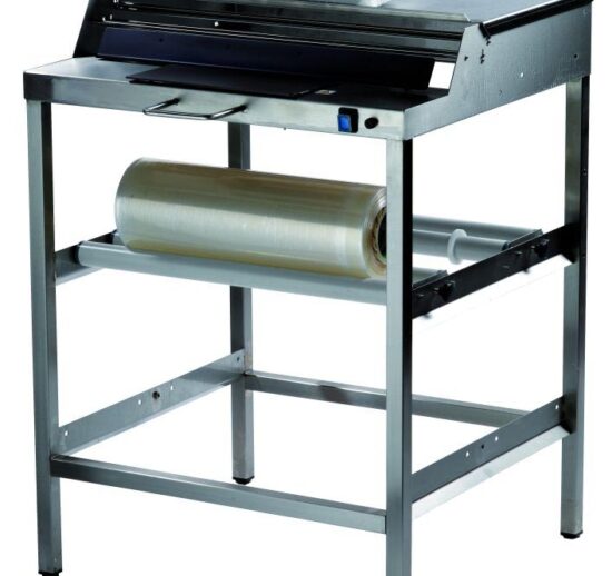 DEROULEUR SUR PIETEMENT TOUT INOX 2 BOBINES LAIZE 600MM