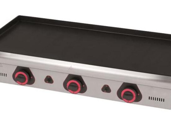 PLANCHA À SNACKER GAZ PLAQUE EN ACIER ALIMENTAIRE LISSE ÉP. 6 MM REVÊTEMENT PLAQUE BLEUIE