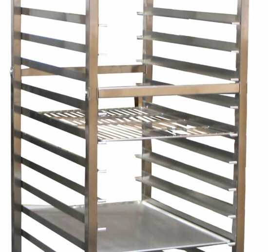 ECHELLE DEMONTABLE INOX 600X400, 20 NIVEAUX AVEC BUTEES, ENTREE 400 MM, CHAPE POLY DONT 2AF