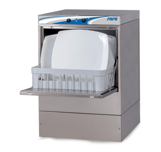 LAVE-VAISSELLE COMMANDES ELECTROMECANIQUES PANIER 400X400, AVEC POMPE DE VIDANGE ET DETERGENT