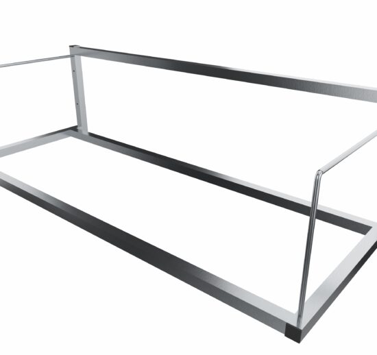 ETAGERE MURALE EN INOX 304 POUR CASIERS DE LAVE-VAISELLE