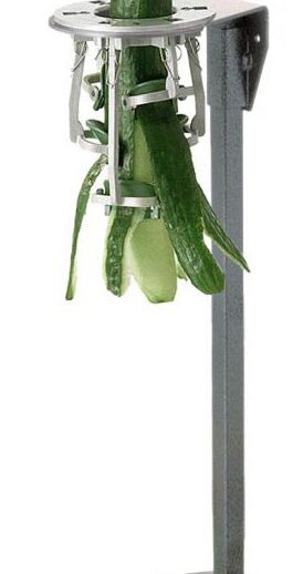 EPLUCHEUR A CONCOMBRES SUR PIED INOX D. D'INTRODUCTION: 60 MM