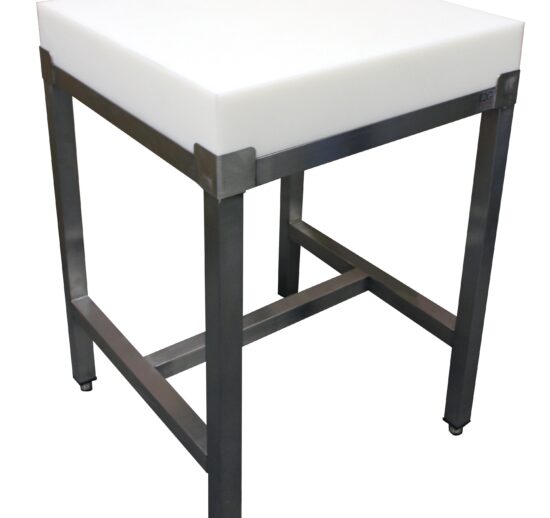 BILLOT POLY 1200X600X100MM SUR PIETEMENT INOX