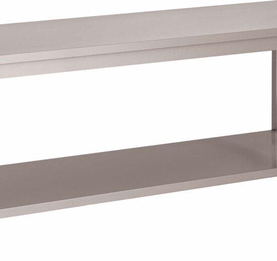 TABLE INOX 304 DEMONTABLE CENTRALE AVEC ETAGERE PIEDS CARRES