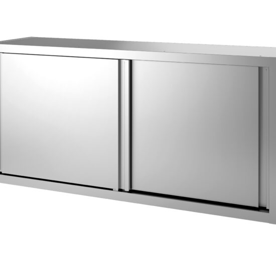 ARMOIRE SUSPENDUE INOX, P. COULISSANTES DOUBLEES