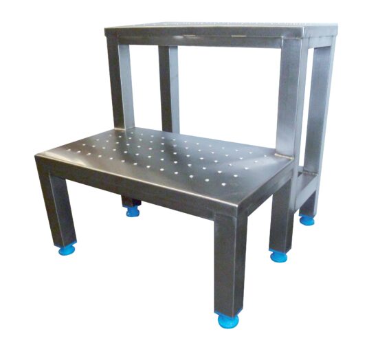 ESTRADE ANTI-DERAPANTE INOX 2 MARCHES ANTIDERAPANTES