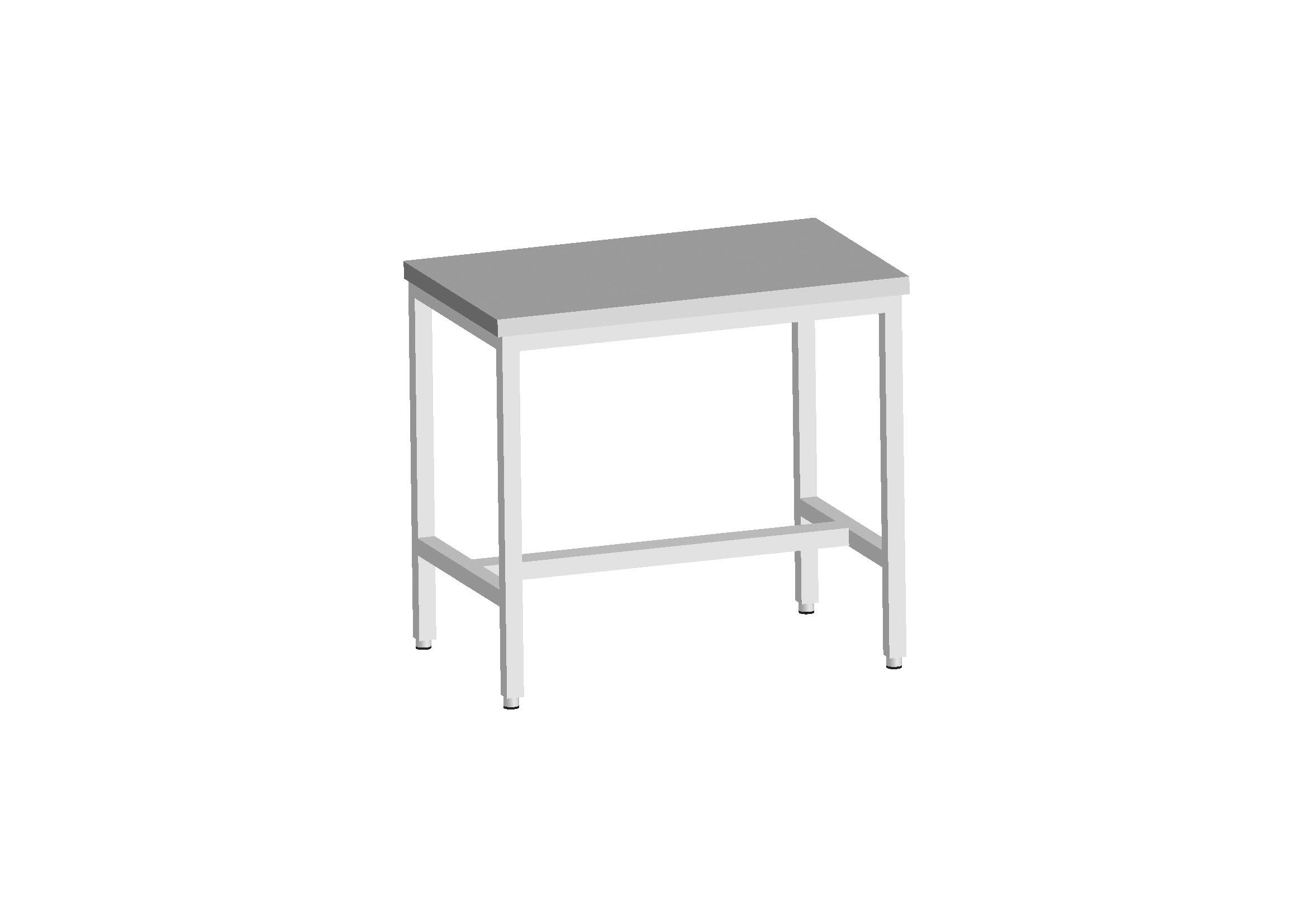 TABLE INOX 304 SOUDEE CENTRALE