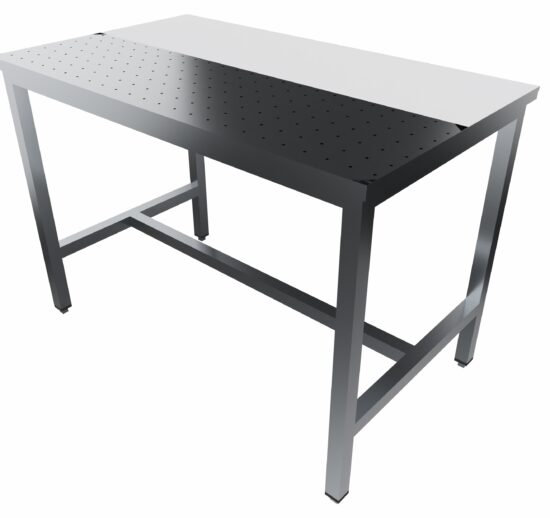 TABLE DE DESSOUVIDAGE INOX , AV-AR RECUPERATION DES EXSUDATS
