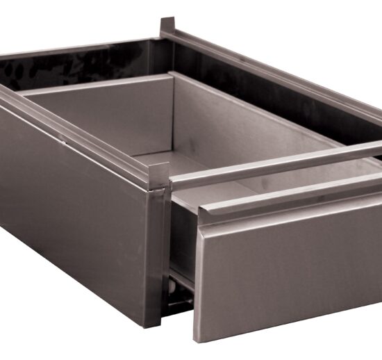 BLOC INOX 1 TIROIR MONOBLOC GN1/1 POUR TABLES INOX SOUDEES
