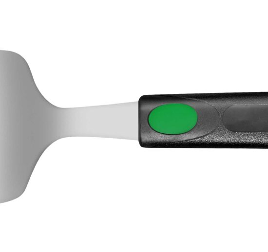 PELLE A HORS D'ŒUVRE PLEINE L-260 MM, MANCHE POLYPROPYLENE NOIR