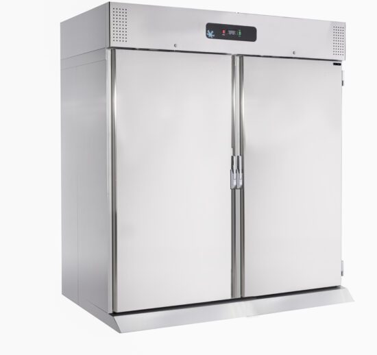ARMOIRE REFRIGEREE INOX, 2 PORTES -2/+8°C GROUPE LOGE POUR ECHELLE GN2/1 OU 600X400 MM