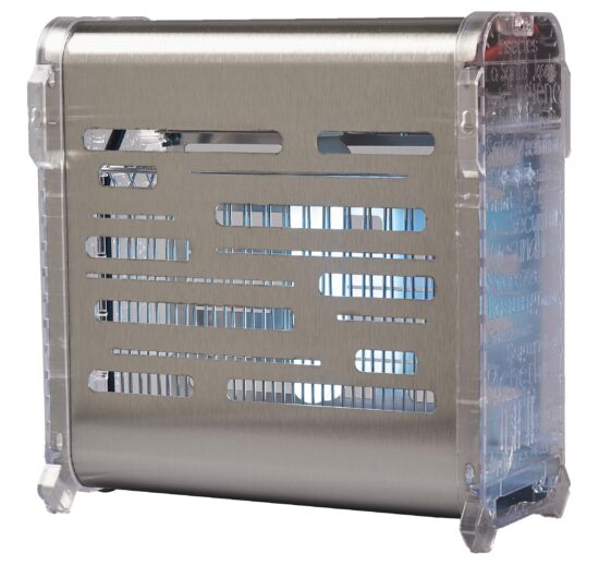 EXTERMINATEUR D'INSECTES, CARTER INOX ET ABS TRANSPARENT, AVEC LAMPES LED 2X5W