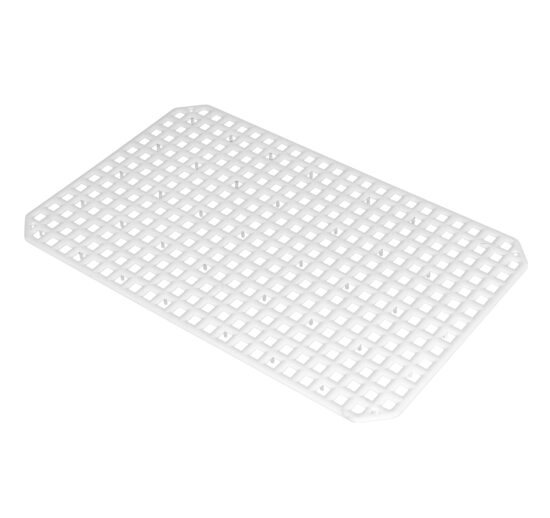 GRILLE RETENTION POUR BAC RENFORCE 600X400MM, EN MATIERE PLASTIQUE COULEUR BLANC