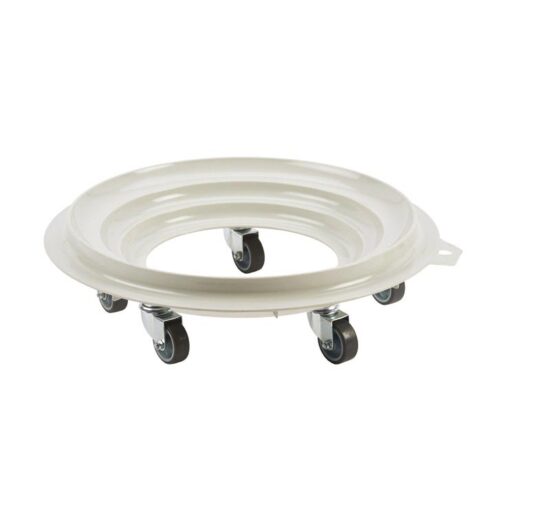 SOCLE ROND EN ABS AVEC 5 ROULETTES D.50 MM COMPATIBLE POUR FUT MRS REF G038510