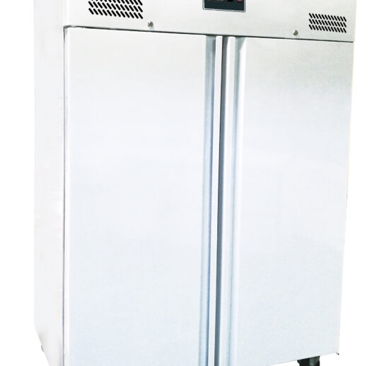 ARMOIRE REFRIGEREE 1200L, +2/+8°C, CARROSSERIE EXT. BLANCHE, INTERIEUR ALU BRUT