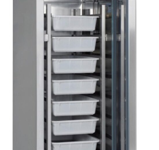 ARMOIRE REFRIGEREE INOX, -5/+5°C, FROID STATIQUE, 7 BACS 600X400X90MM + 7 GRILLES