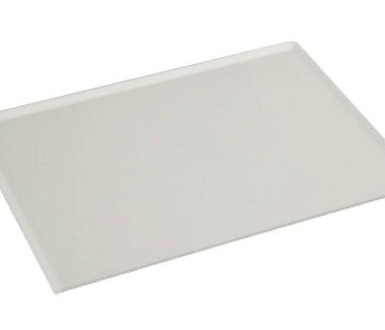 PLAT DE PRESENTATION PATISSERIE BLANC SMOKE PLEXI