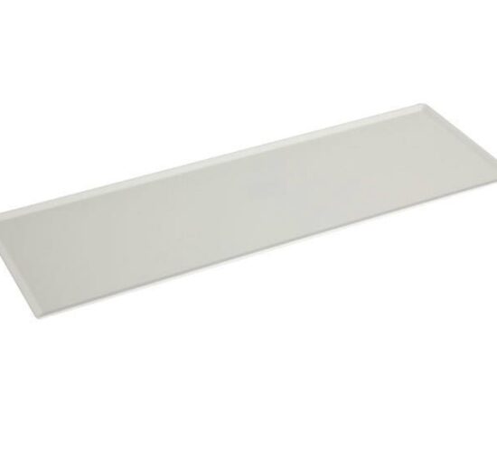 PLAT DE PRESENTATION PATISSERIE BLANC SMOKE PLEXI