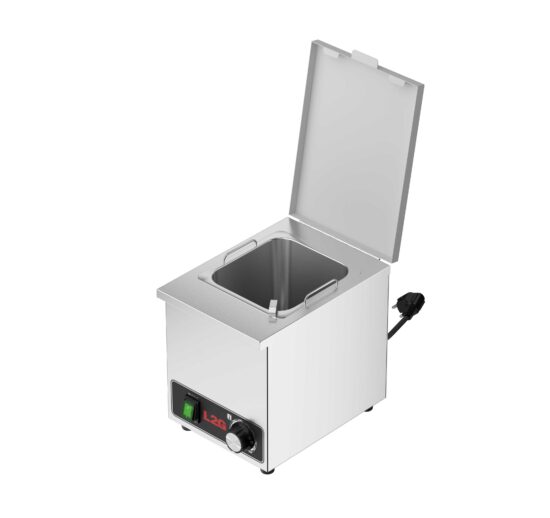 BAIN-MARIE A SAUCE ELECTRIQUE 1 BAC GN1/6-200 REGLAGE JUSQU'A 85°C, AVEC 1 BAC GASTRO GN1/6