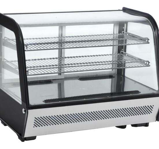 VITRINE DE PRESENTATION REFRIGEREE 160 LITRES, +2/+12°C, 2 GRILLES, AVEC ECLAIRAGE LED