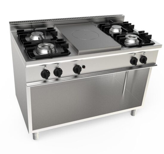 PLAQUE COUP DE FEU 4.5KW + FEUX GAZ: 2X4.5+2X7.5KW SUR PIETEMENT OUVERT
