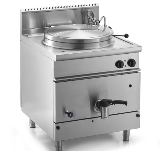 MARMITE ELECTRIQUE INOX 304 CHAUFFE DIRECTE, CUVE DE 50 LITRES - D.400MM X H.450 MM