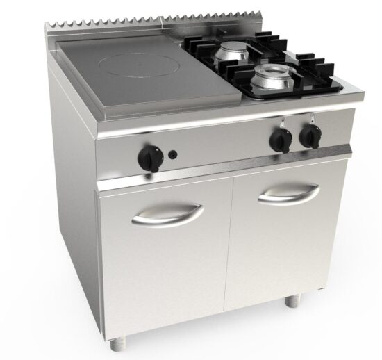 PLAQUE COUP DE FEU 4.5KW + 2 FEUX GAZ (4.5+7.5KW) SUR PIETEMENT FERME