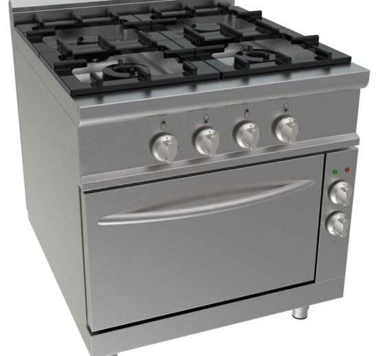 FOURNEAU TOUT GAZ 4 BRULEURS: 1X3.5 +1X5.5+2X7.4KW SUR FOUR GN2-1 GAZ 5.48 KW