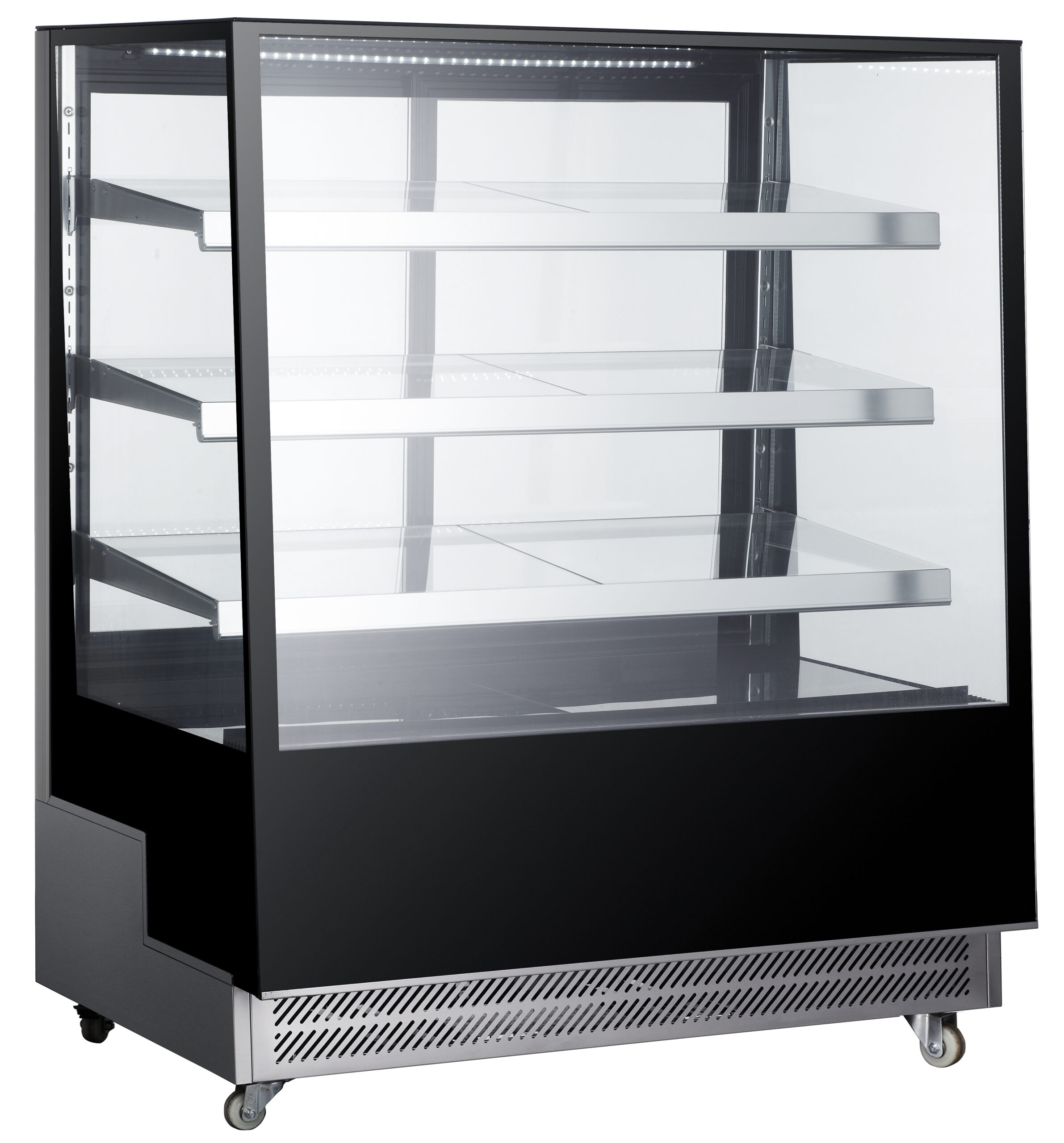 VITRINE DE PRESENTATION A PATISSERIE +2/+8°C, CAP. 650L, 3 ETAGERES EN VERRE REGLABLES