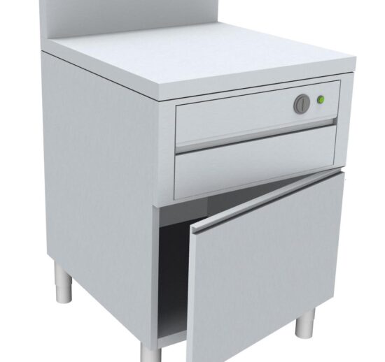 MEUBLE AVEC TIROIR DE DESINFECTION UV POUR 20 COUTEAUX, 1 PORTE BATTANTE
