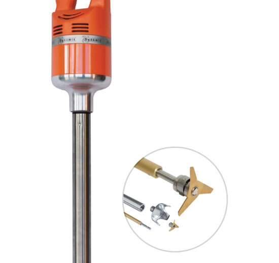 MIXEUR PLONGEANT 410MM TUBE DEMONTABLE VITESSES DE 3000 A 10500TR/MIN, MIXAGE 40L A 100L