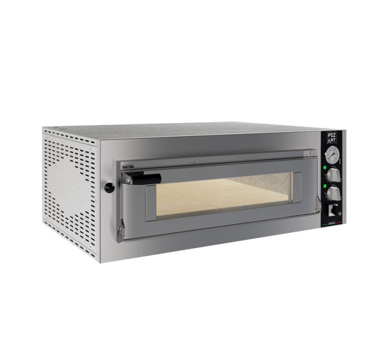 FOUR A PIZZAS ELECTRIQUE 4 PIZZAS, D350 MM COMMANDES ANALOGIQUES, 1 CHAMBRE 700X700X150 MM