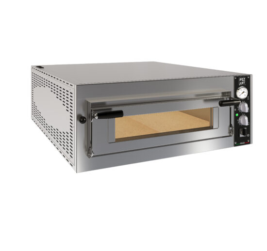 FOUR A PIZZAS ELECTRIQUE 6 PIZZAS, D350 MM COMMANDES ANALOGIQUES, 1 CHAMBRE 700X1050X150 MM