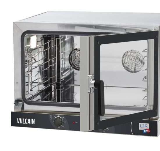 FOUR A CONVECTION MANUEL 3X600X400, PORTE BATTANTE MINUTERIE 60MIN,THERMOSTAT DE 0° A 280°, PAS 105MM