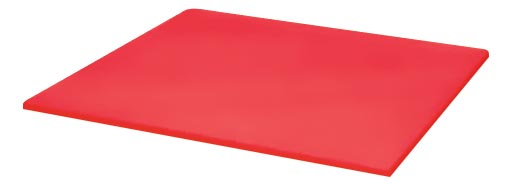 PLANCHE DE DECOUPE EN POLY ROUGE EP.25 MM A FIXER SUR BANQUE ARRIERE TRADITIONNEL
