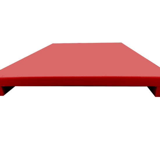 PLAQUE DE DECOUPE POLY SUR TASSEAUX L-500 MM NON MONTES, COULEUR ROUGE