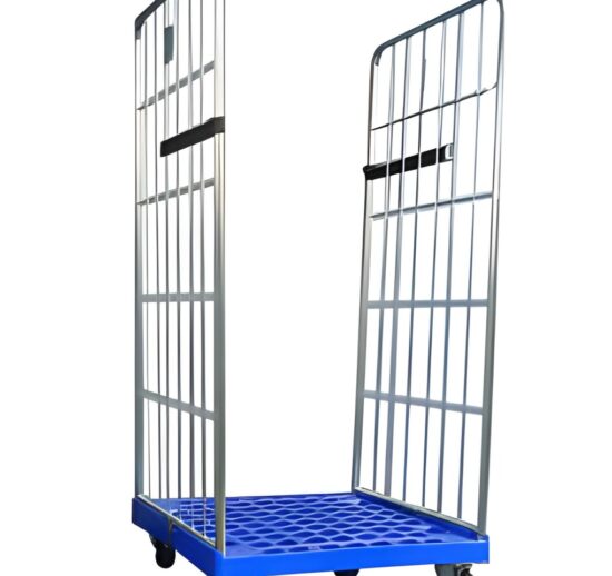 ROLLCONTAINER AVEC SOCLE PLASTIQUE, 2 RIDELLES ZINGUEES DEMONTABLES