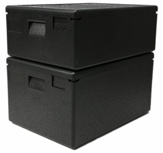 BOITE ISOTHERME EN POLYPROPYLENE EXPANSE, AVEC COUVERCLE, FORMAT 600X400 H-369