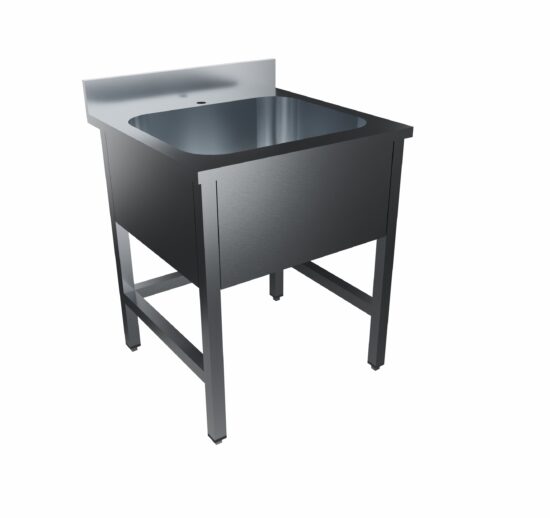 PLONGE LEGUMIERE DEMONTABLE NOX 304, 1 BAC 600X500X320 MM, PIEDS CARRES, SANS EGOUTTOIR