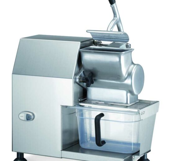 RAPE A FROMAGE HAUT DEBIT DE 130 KG/H, AVEC BAC DE RECUPERATION DE 3.5 L, BOUCHE 145X80 MM