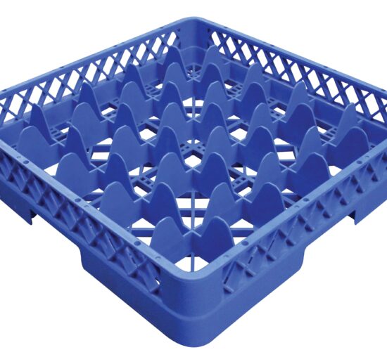 CASIER LAVE-VAISSELLE POUR 25 VERRES (89X89 MM) POLYPROPYLENE BLEU
