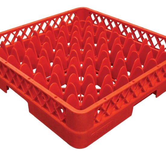CASIER LAVE-VAISSELLE POUR 49 VERRES (62X62 MM) POLYPROPYLENE ROUGE