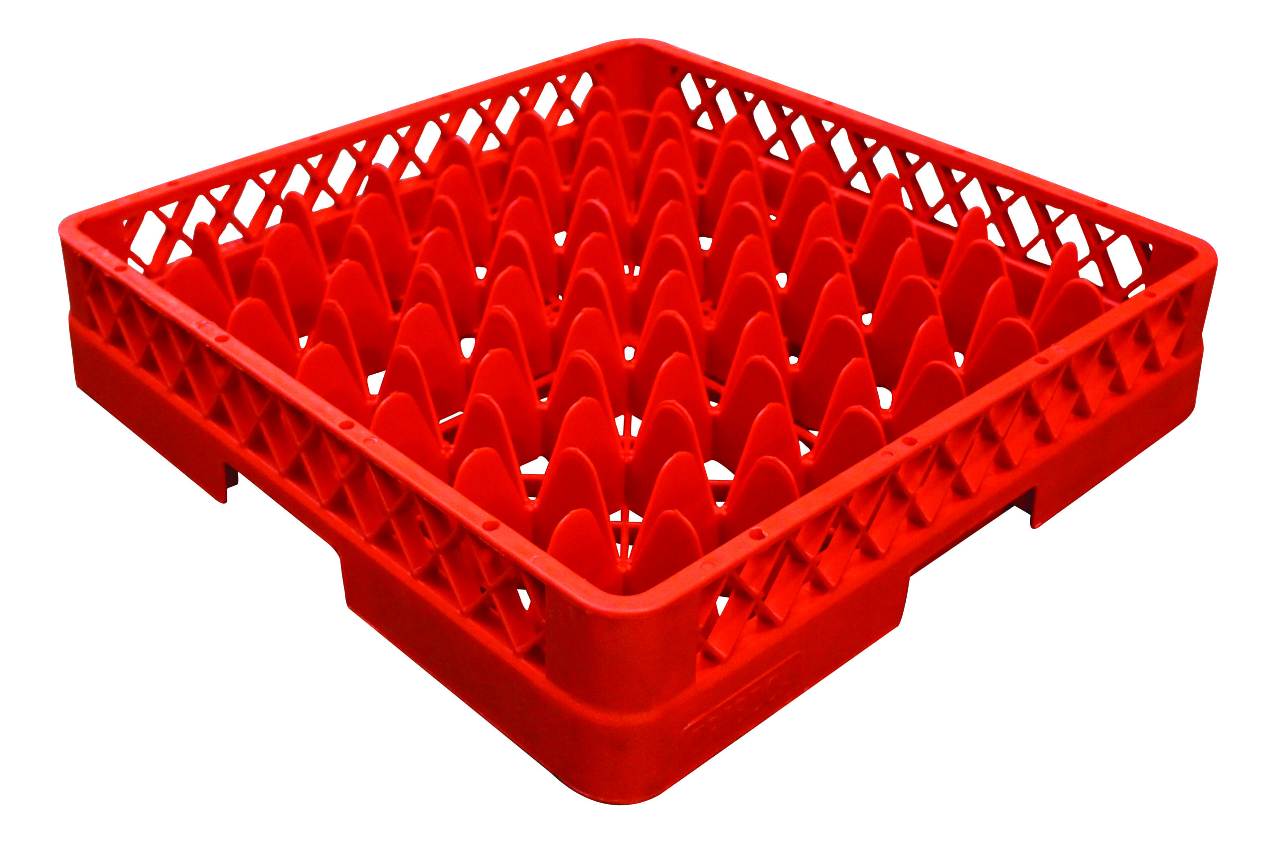 CASIER LAVE-VAISSELLE POUR 49 VERRES (62X62 MM) POLYPROPYLENE ROUGE